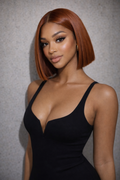 MILA — Raw Auburn Precision Bob Wig | Vietnamese Human Hair, 2×6 HD Closure